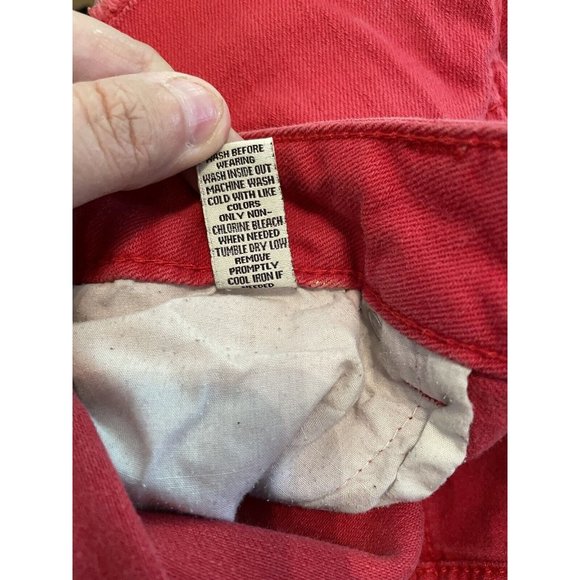 1st Kiss Red Distressed Denim Short Shorts Size 11 Juniors EUC - Picture 10 of 10